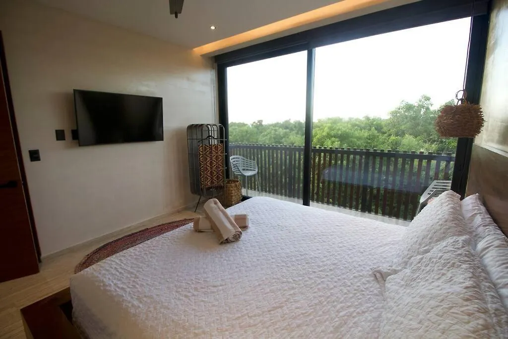 Kataleya Tulum By Zaazil - Stylish & Luxury Penthouse & Apartment , Up To 16 People, Private Pool, Private Hot Tub, Terrace And Roof Top In Luum Zama In The Jungle Mexico