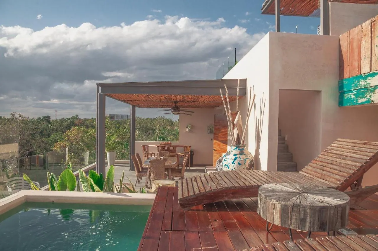 Kataleya Tulum By Zaazil - Stylish & Luxury Penthouse & Apartment , Up To 16 People, Private Pool, Private Hot Tub, Terrace And Roof Top In Luum Zama In The Jungle