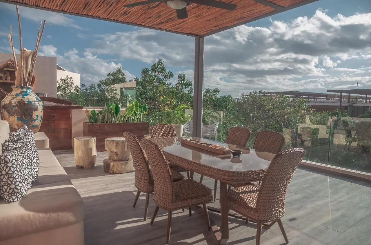 Kataleya Tulum By Zaazil - Stylish & Luxury Penthouse & Apartment , Up To 16 People, Private Pool, Private Hot Tub, Terrace And Roof Top In Luum Zama In The Jungle Mexico