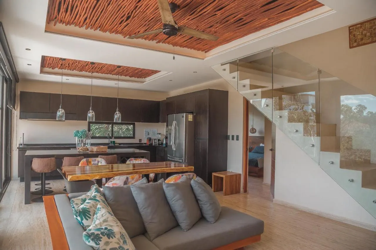 Kataleya Tulum By Zaazil - Stylish & Luxury Penthouse & Apartment , Up To 16 People, Private Pool, Private Hot Tub, Terrace And Roof Top In Luum Zama In The Jungle