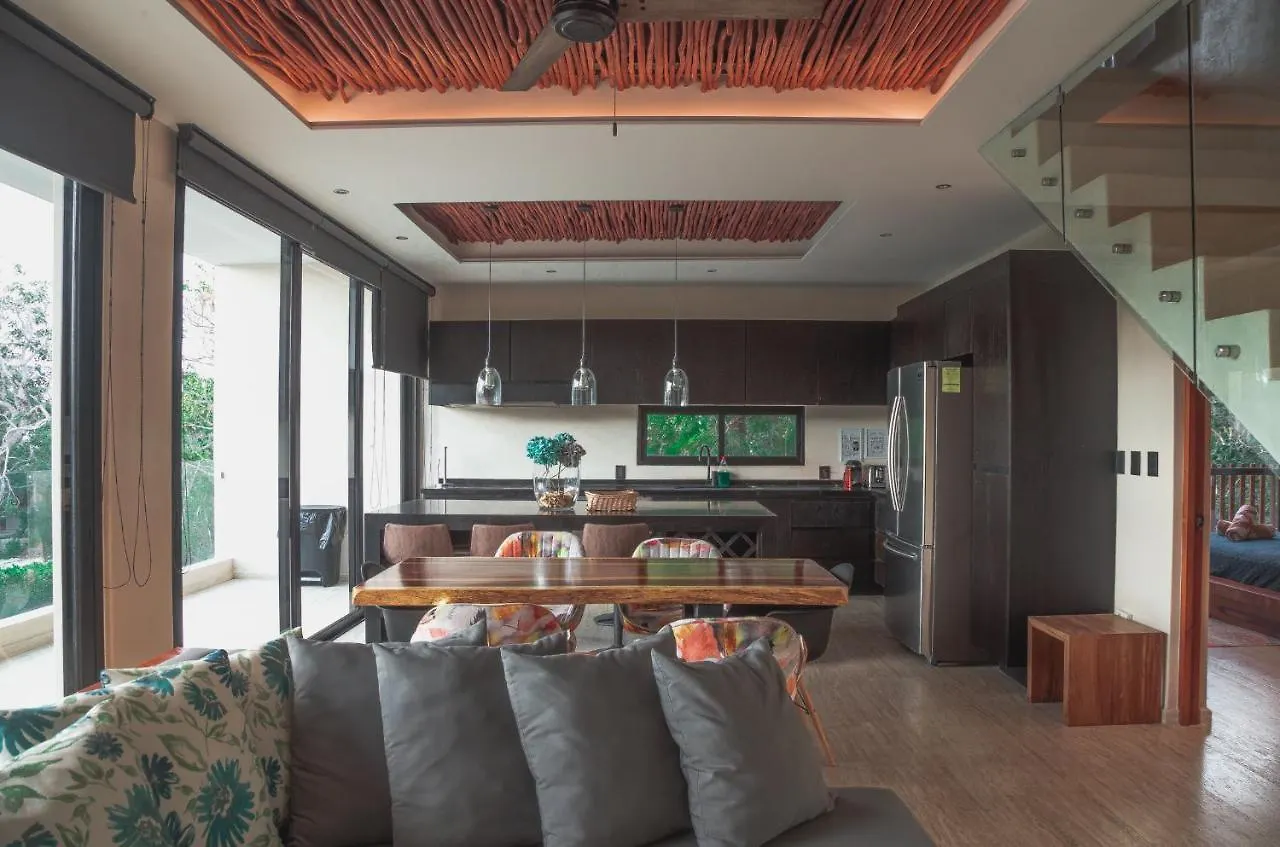 Kataleya Tulum By Zaazil - Stylish & Luxury Penthouse & Apartment , Up To 16 People, Private Pool, Private Hot Tub, Terrace And Roof Top In Luum Zama In The Jungle