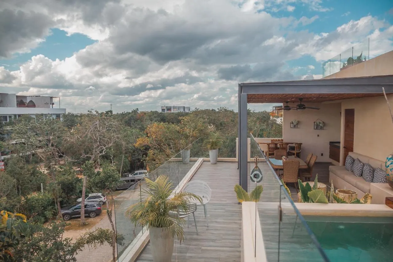 Kataleya Tulum By Zaazil - Stylish & Luxury Penthouse & Apartment , Up To 16 People, Private Pool, Private Hot Tub, Terrace And Roof Top In Luum Zama In The Jungle Mexico