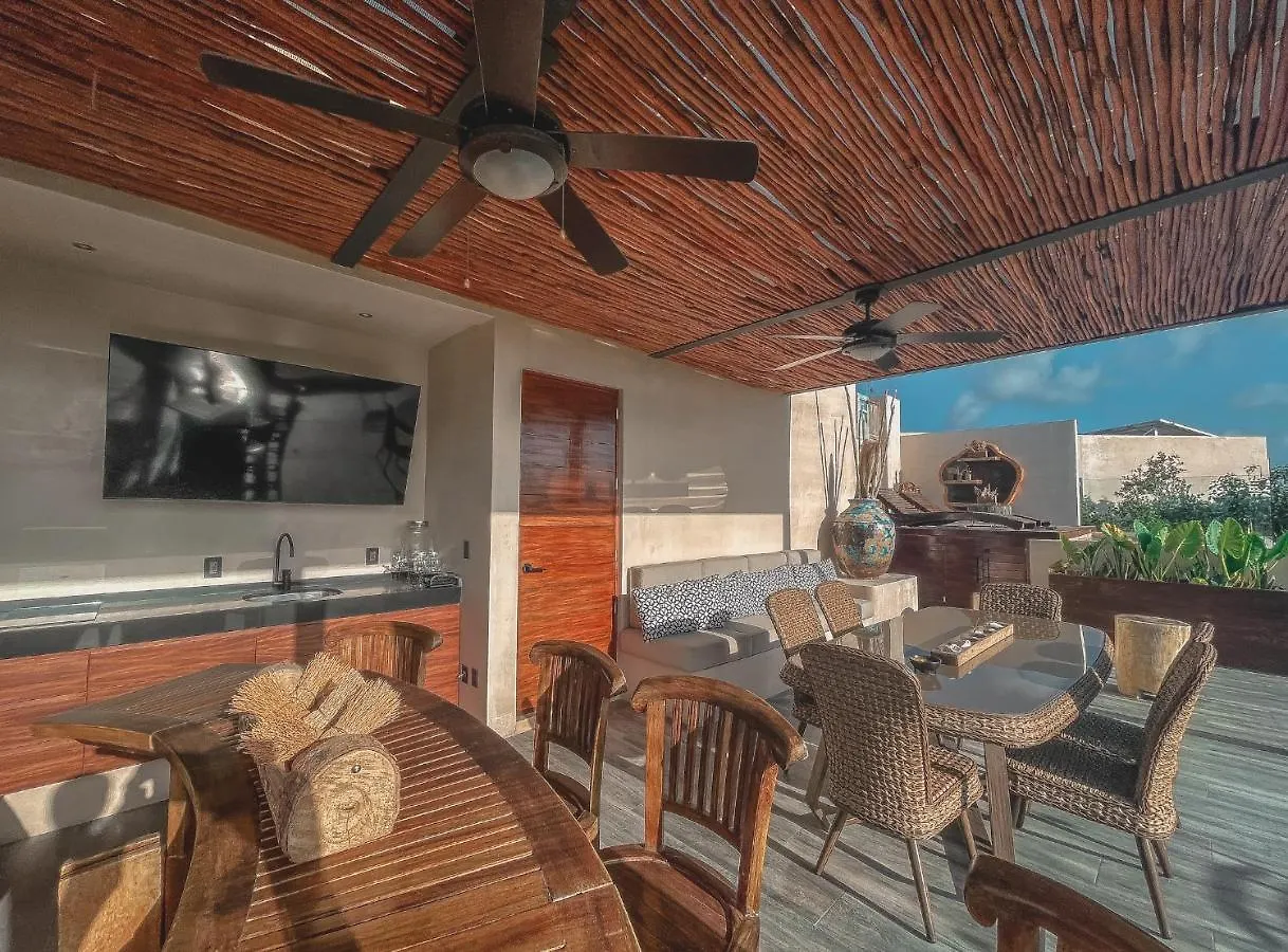 Kataleya Tulum By Zaazil - Stylish & Luxury Penthouse & Apartment , Up To 16 People, Private Pool, Private Hot Tub, Terrace And Roof Top In Luum Zama In The Jungle
